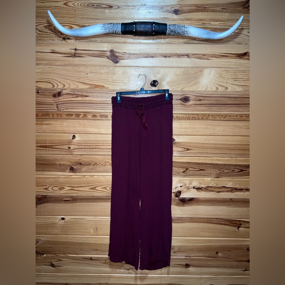 Mudd Maroon Flare Bottom Pants S